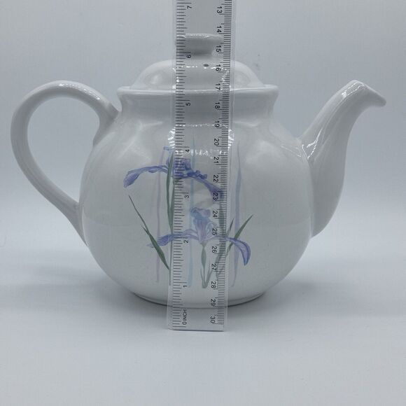 Corelle Coordinates Stoneware Shadow Iris Teapot - Picture 7 of 8